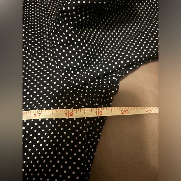 H&M Slim Fit Polka Dot Navy Blue White Button Up Dress Shirt Size S - Picture 5 of 6